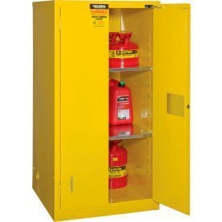 JAMCO Global Industrial„¢ Flammable Cabinet, Self Close Double Door, 60 Gallon, 34"Wx34"Dx65"H BS60YPQQ